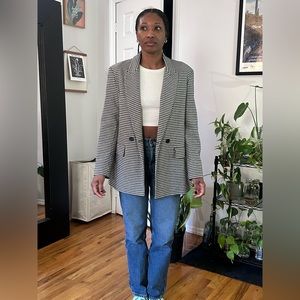 Zara Houndstooth Blazer